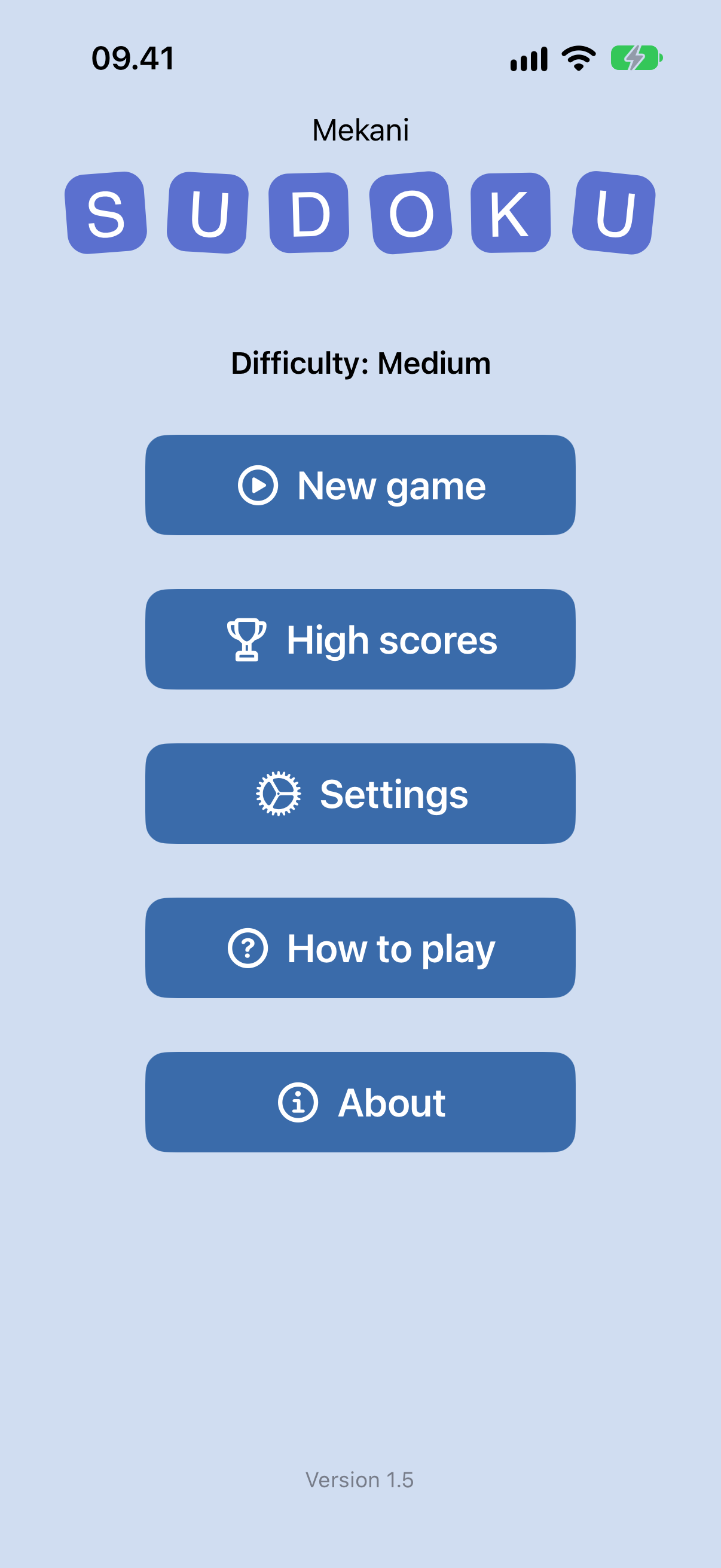 Main Menu
